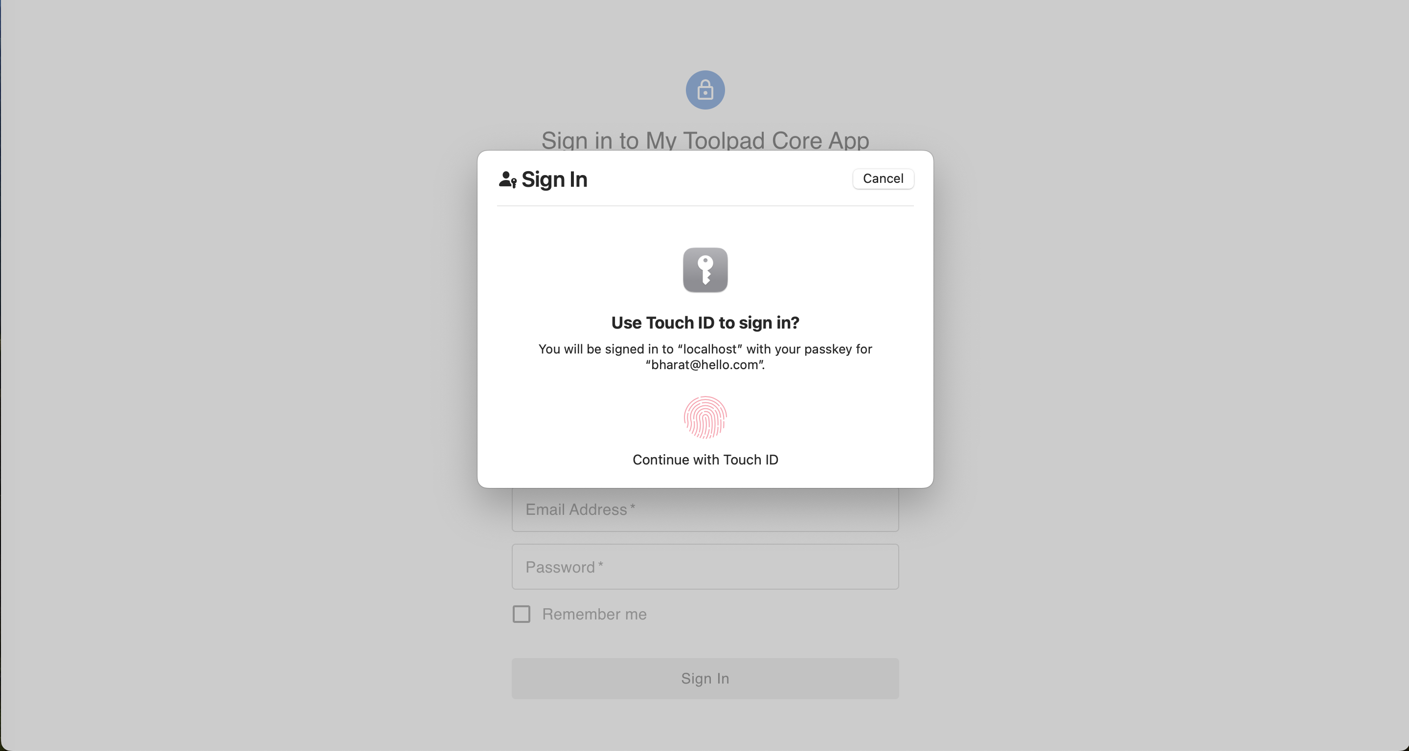 Auth.js Passkeys & Next.js with Toolpad Core sign-in page